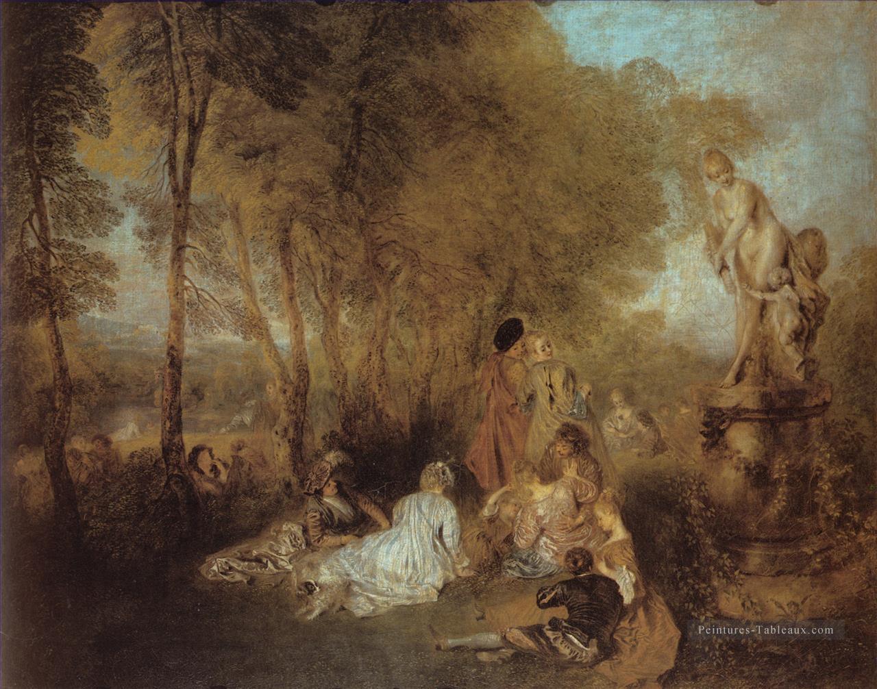 La Fete damour Jean Antoine Watteau Peintures à l'huile